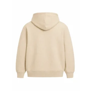Buzo canguro frizado Beige espalda