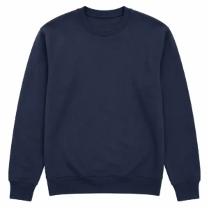 Buzo frizado cuello redondo Azul frente
