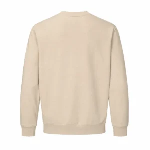 Buzo frizado cuello redondo Beige espalda