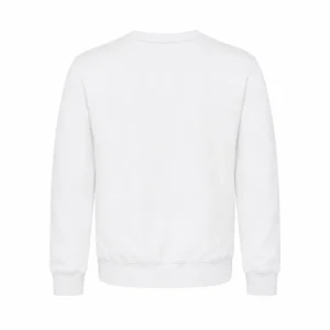 Buzo frizado cuello redondo Blanco espalda