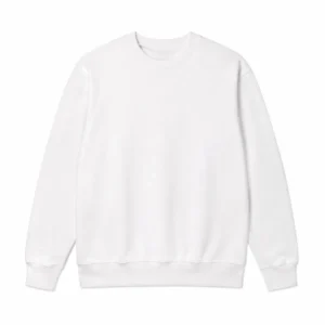 Buzo frizado cuello redondo Blanco frente