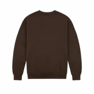 Buzo frizado cuello redondo Chocolate espalda