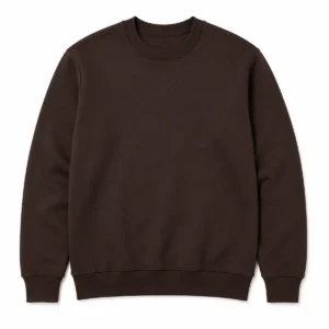 Buzo frizado cuello redondo Chocolate frente