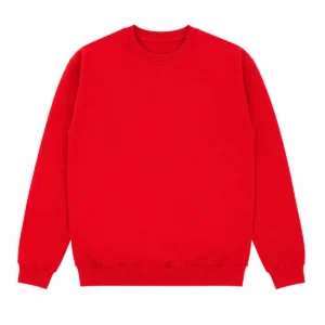 Buzo frizado cuello redondo Rojo frente