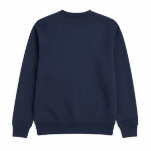 Buzo frizado cuello redondo talle especial Azul espalda