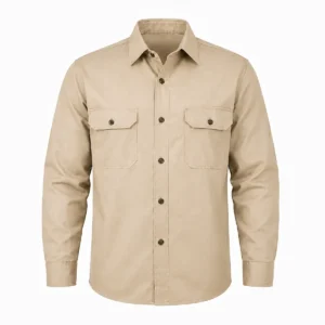 Camisa de trabajo Grafa Beige frente