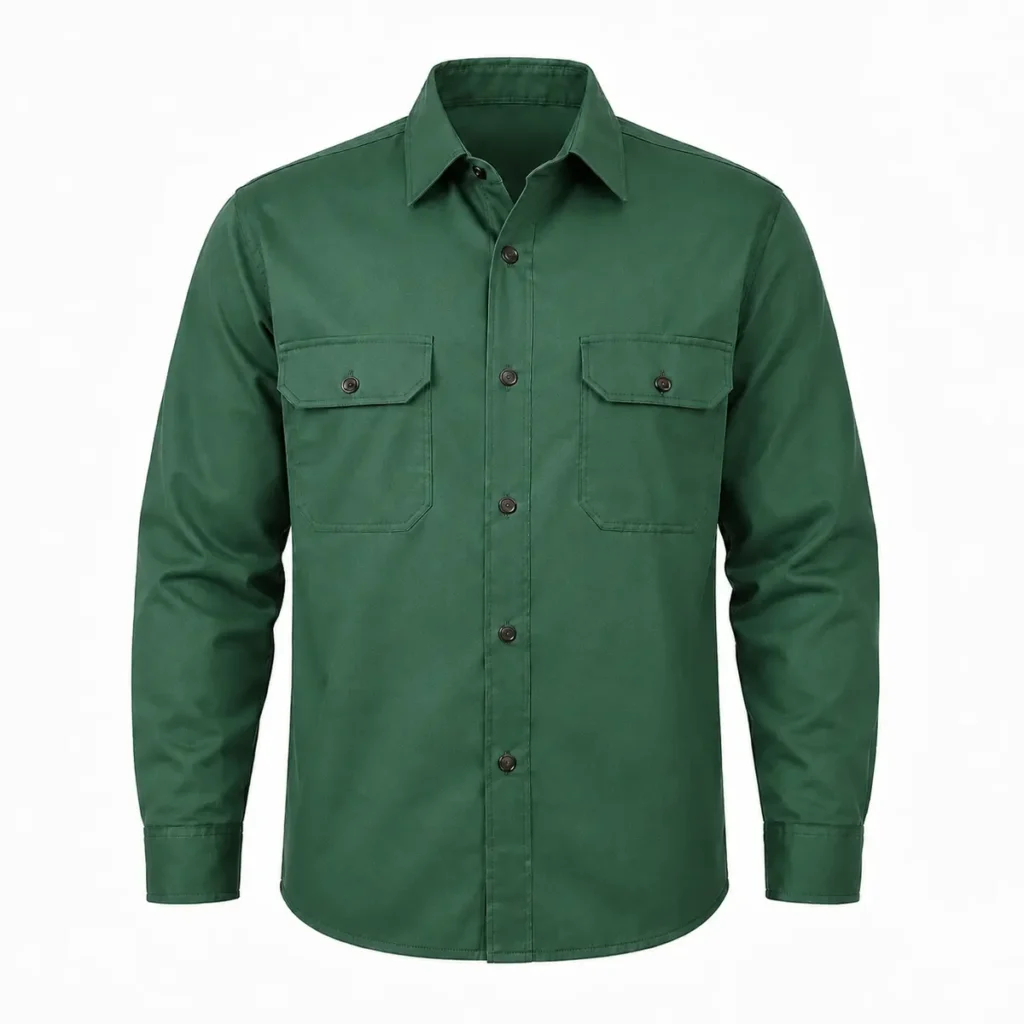 Camisa de trabajo Grafa Verde frente
