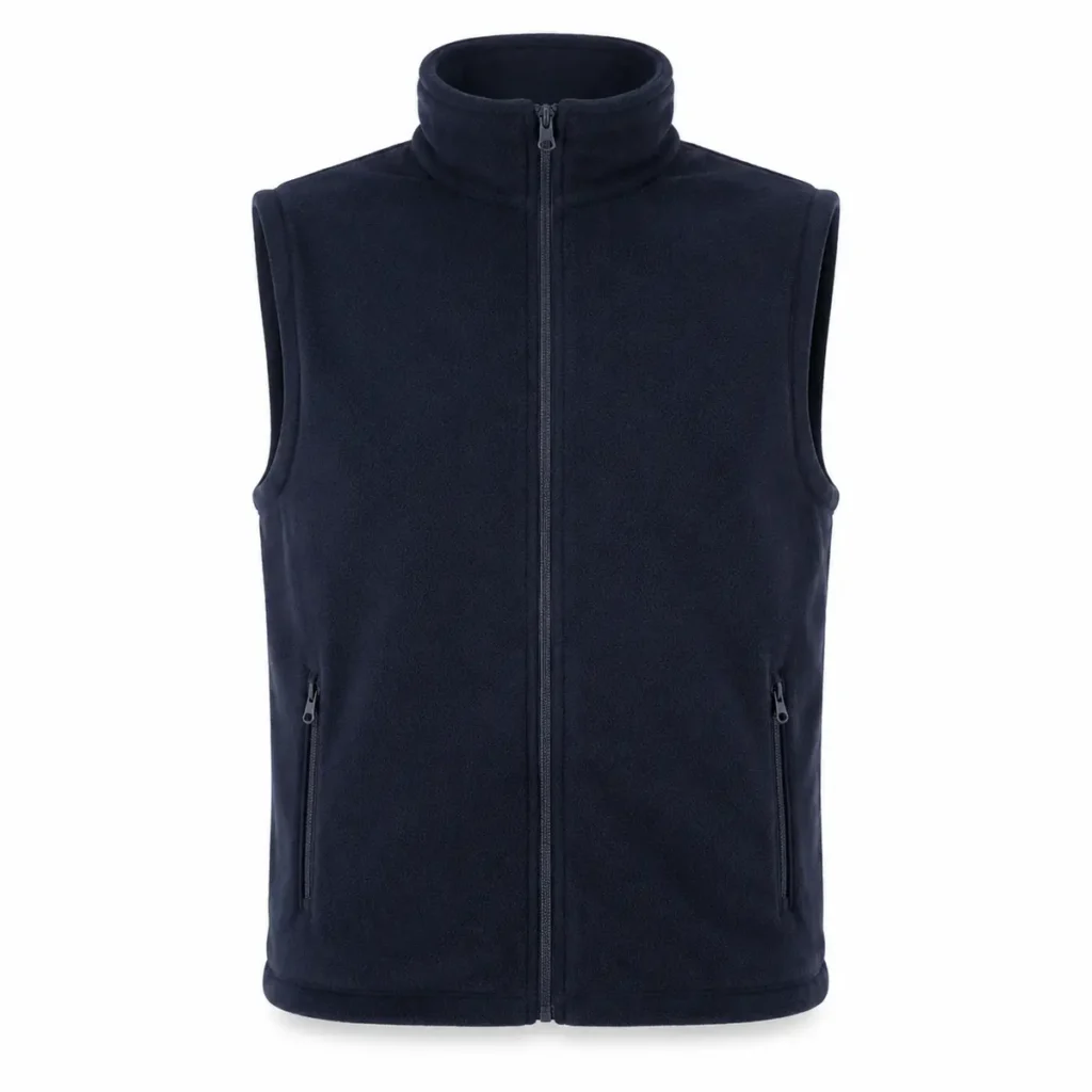 Chaleco polar talle especial Azul frente