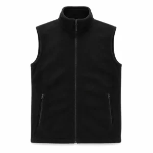 Chaleco polar talle especial Negro frente