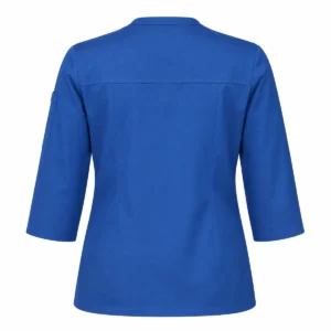 Chaqueta escote V Azul espalda
