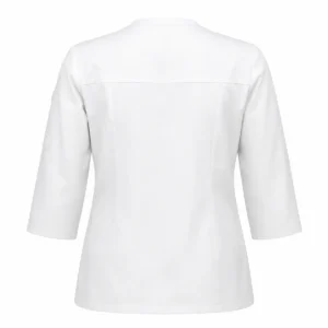 Chaqueta escote V Blanco espalda