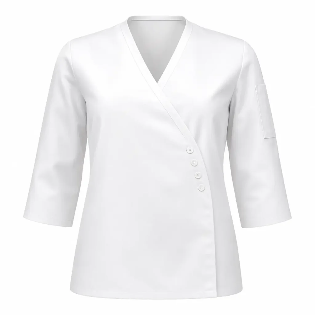 Chaqueta escote V Blanco frente