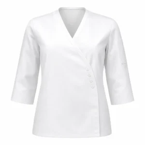 Chaqueta escote V Blanco frente
