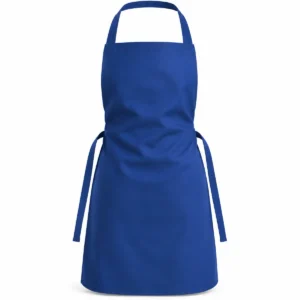 Delantal clásico de gabardina Azul espalda