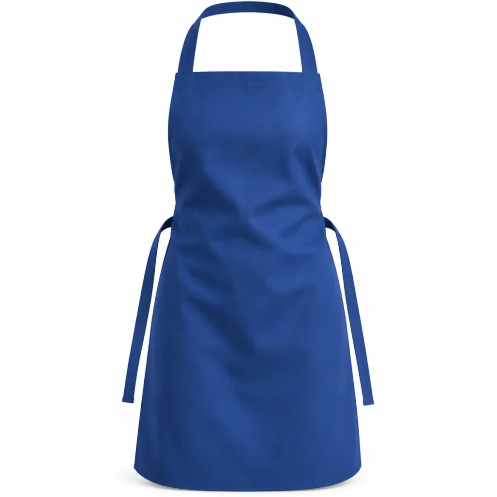 Delantal clásico de gabardina Azul frente