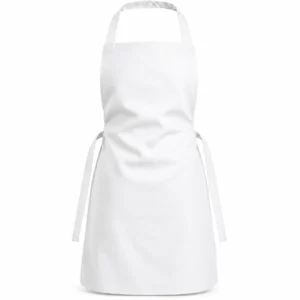 Delantal clásico de gabardina Blanco espalda