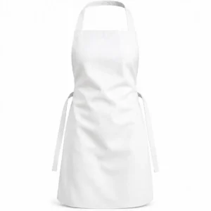Delantal clásico de gabardina Blanco frente
