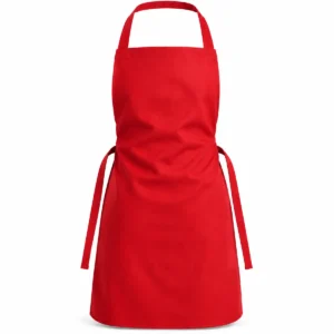 Delantal clásico de gabardina Rojo espalda