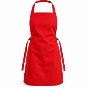 Delantal clásico de gabardina Rojo frente