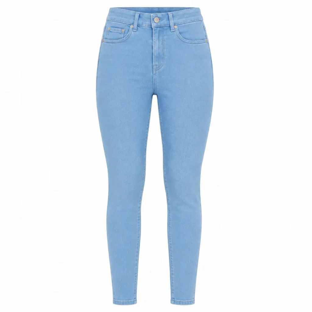 Pantalón elastizado mujer Celeste liso frente