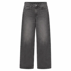 Pantalón jean baggy hombre Negro localizado (gris) frente