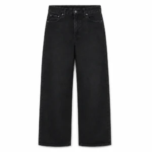 Pantalón jean baggy hombre Negro localizado (gris oscuro) frente