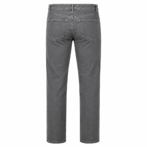 Pantalón jean recto elastizado Gris espalda