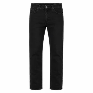 Pantalón jean recto elastizado Negro liso frente