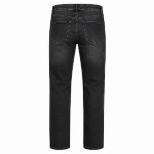 Pantalón jean recto elastizado Negro localizado (gris) espalda