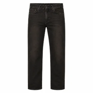 Pantalón jean recto elastizado Negro óxido frente