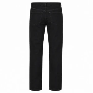 Pantalón jean recto hombre semirrígido Negro espalda