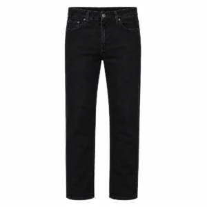 Pantalón jean recto hombre semirrígido Negro frente