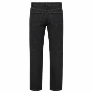 Pantalón jean recto hombre semirrígido Negro localizado (gris) espalda