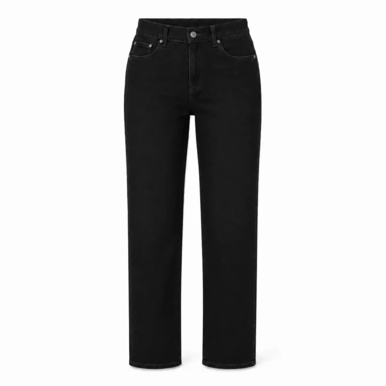 Pantalón jean recto mujer