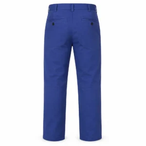 Pantalón de trabajo reforzado de gabardina 6 oz Azul espalda