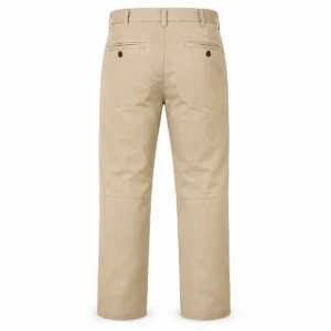 Pantalón de trabajo reforzado de gabardina 6 oz Beige espalda