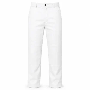 Pantalón de trabajo reforzado de gabardina 6 oz Blanco frente
