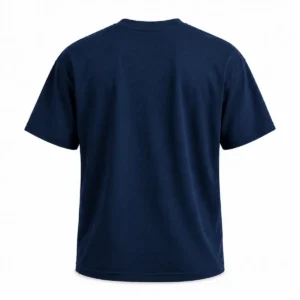 Remera clásica algodón 24/1 Azul espalda