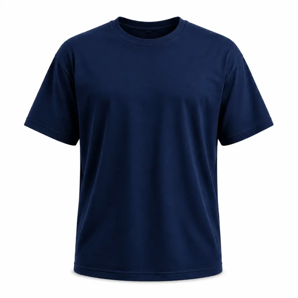 Remera clásica algodón 24/1 Azul frente