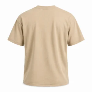 Remera clásica algodón 24/1 Beige espalda