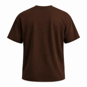 Remera clásica algodón 24/1 Chocolate espalda