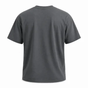Remera clásica algodón 24/1 Gris plomo espalda