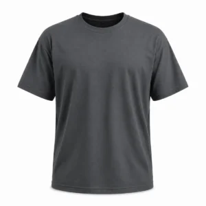 Remera clásica algodón 24/1 Gris plomo frente