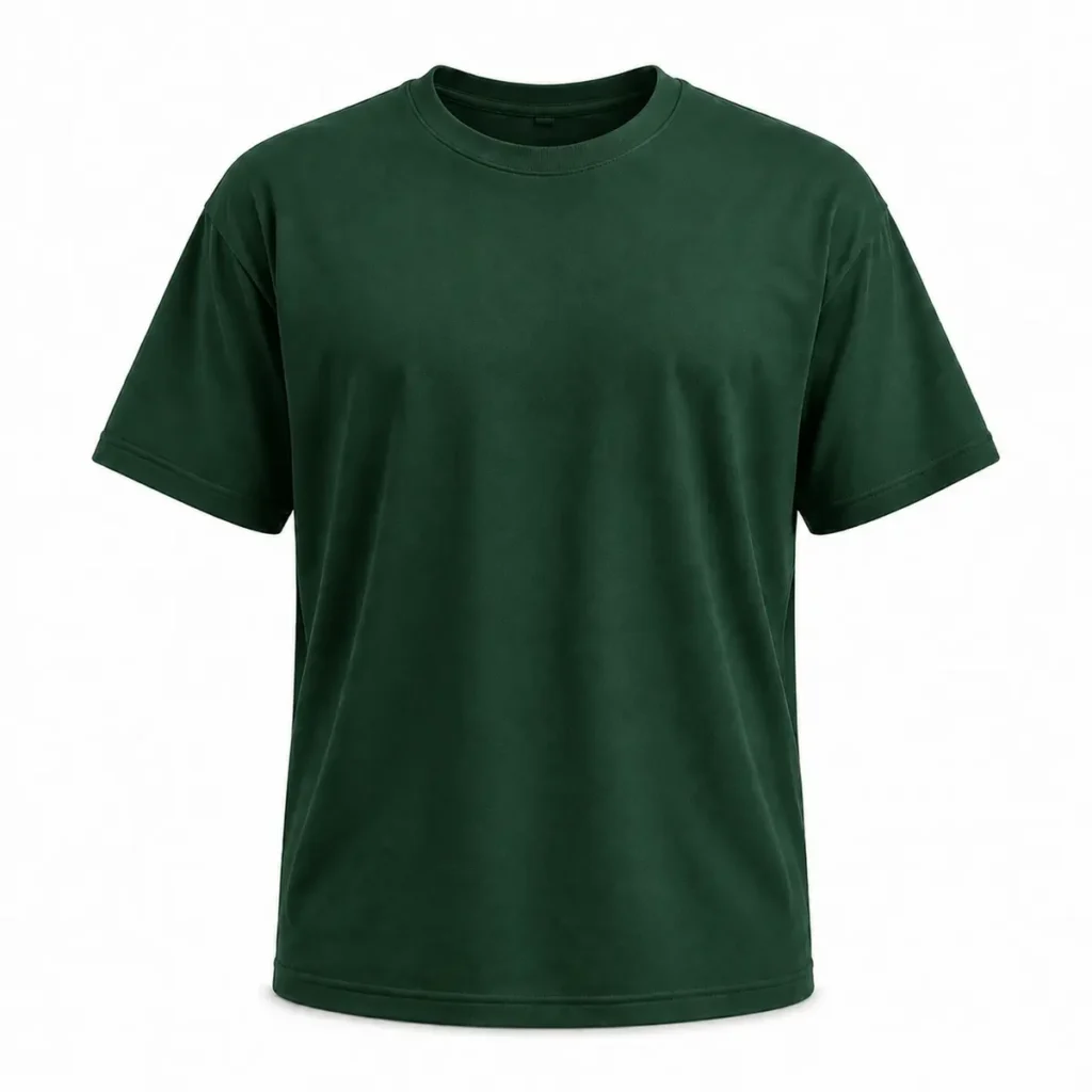 Remera clásica algodón 24/1 Verde frente