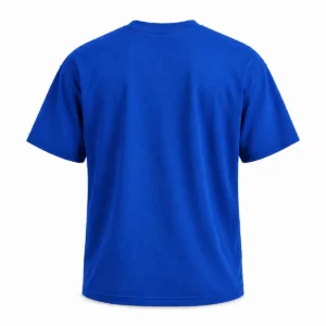 Remera clásica talle especial Azul Francia espalda