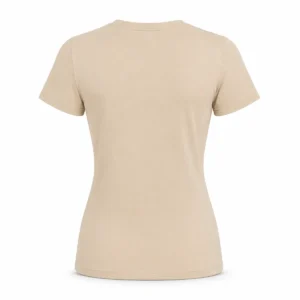 Remera mujer con lycra Beige espalda