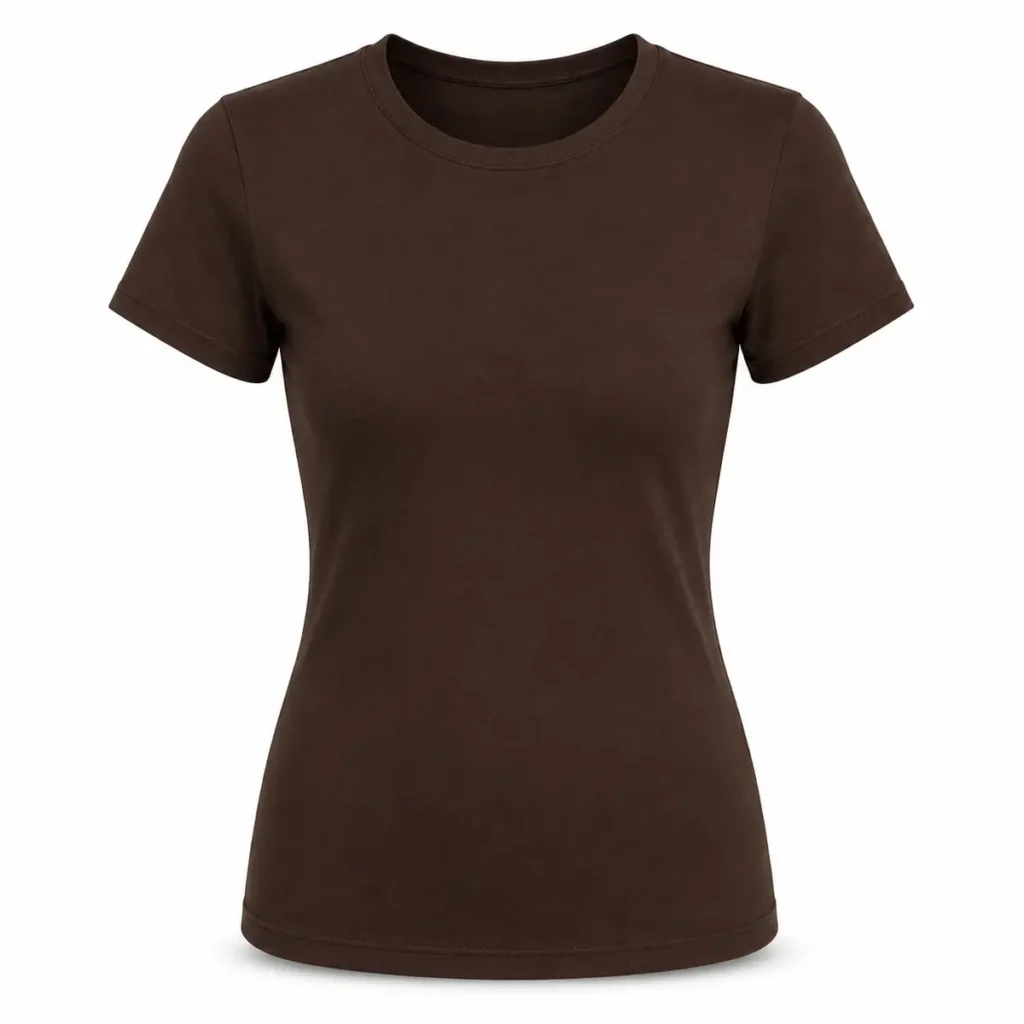 Remera mujer con lycra Chocolate frente