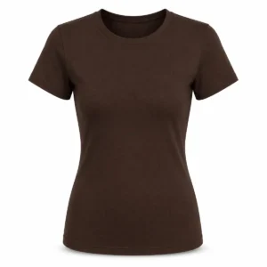 Remera mujer con lycra Chocolate frente