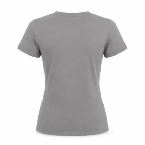 Remera mujer con lycra Gris espalda