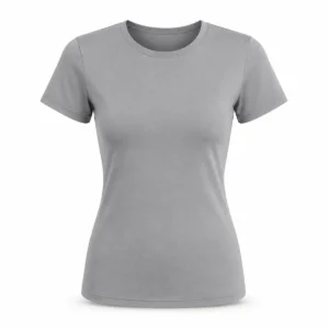 Remera mujer con lycra Gris frente